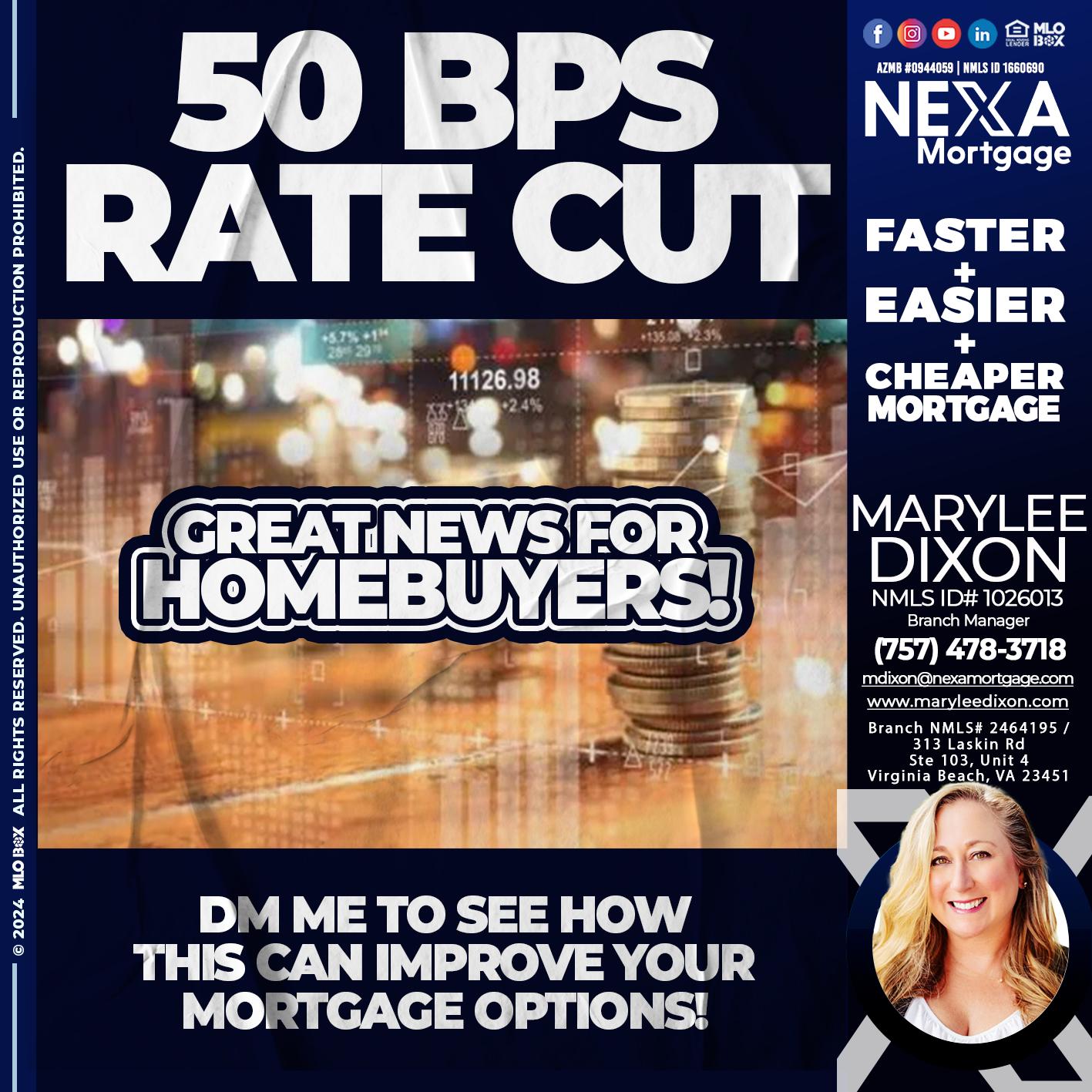 50 BPS RATES - Marylee Dixon -Branch Manager