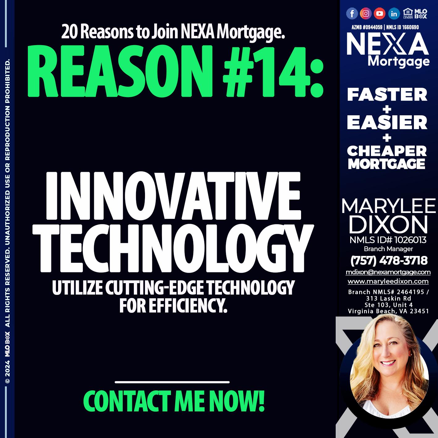 REASON 14 - Marylee Dixon -Branch Manager