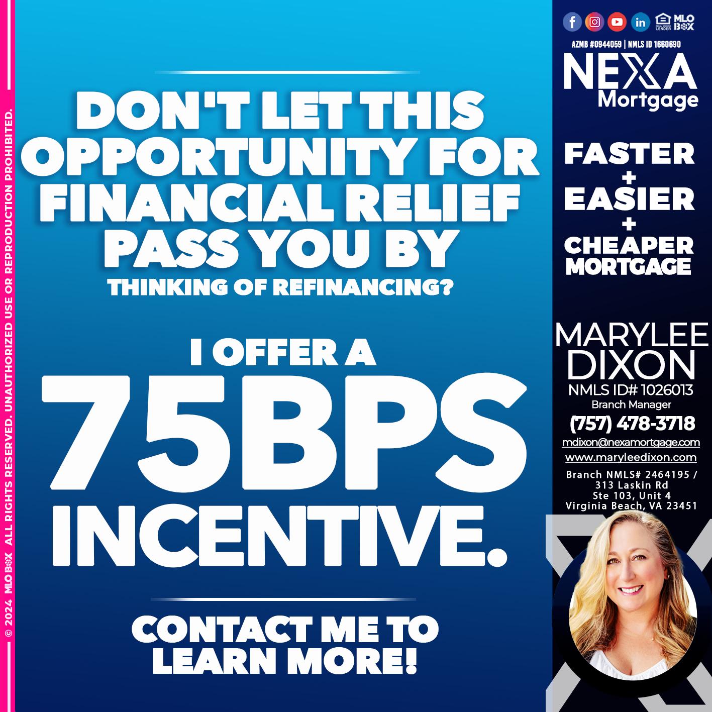 75 BP - Marylee Dixon -Branch Manager