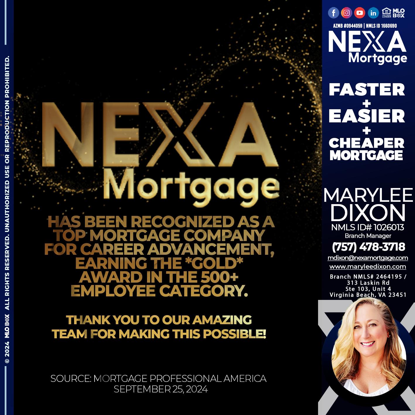nexa 500 - Marylee Dixon -Branch Manager