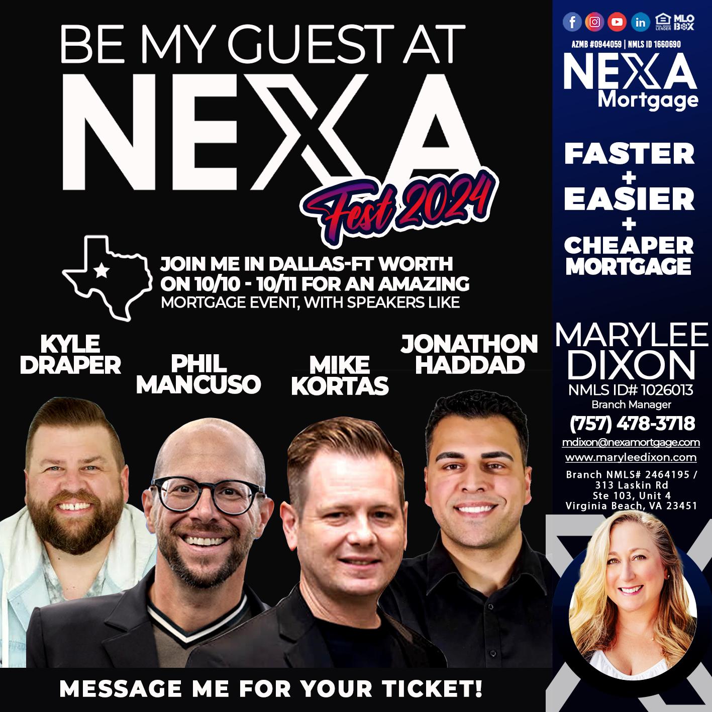 BE MY GUEST - Marylee Dixon -Branch Manager