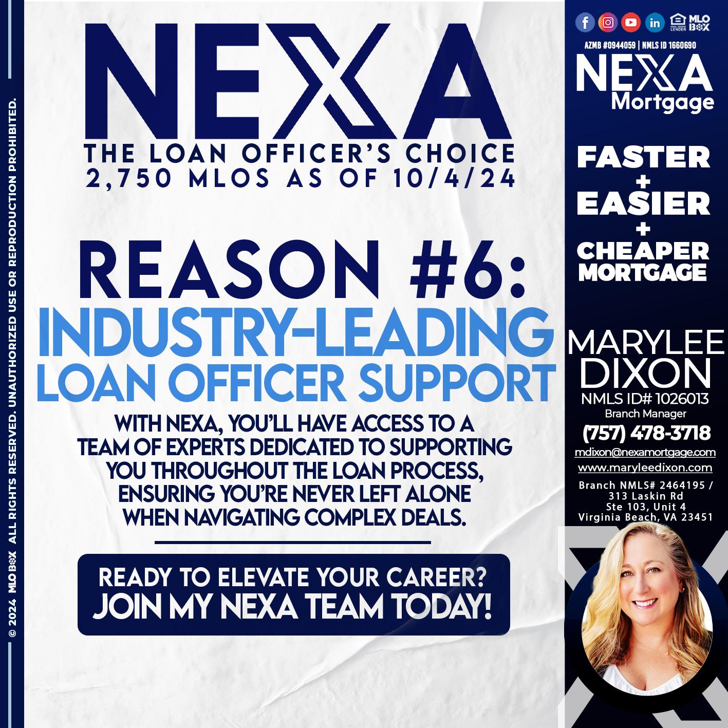 REASON 6 BROKER CHOICE - Marylee Dixon -Branch Manager