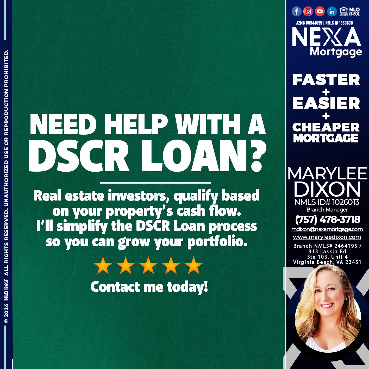 NEED HELP WITH - Marylee Dixon -Branch Manager