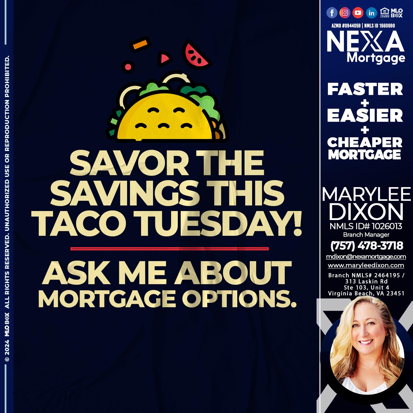 SAVOR THE SAVINGS - Marylee Dixon -Branch Manager