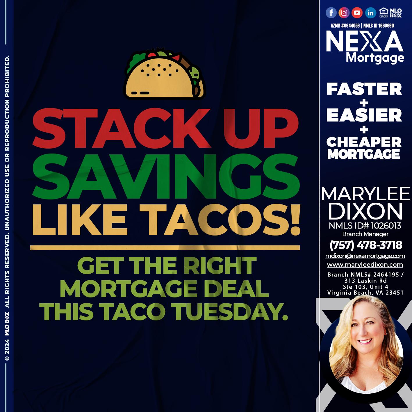 STACK UP SAVINGS - Marylee Dixon -Branch Manager