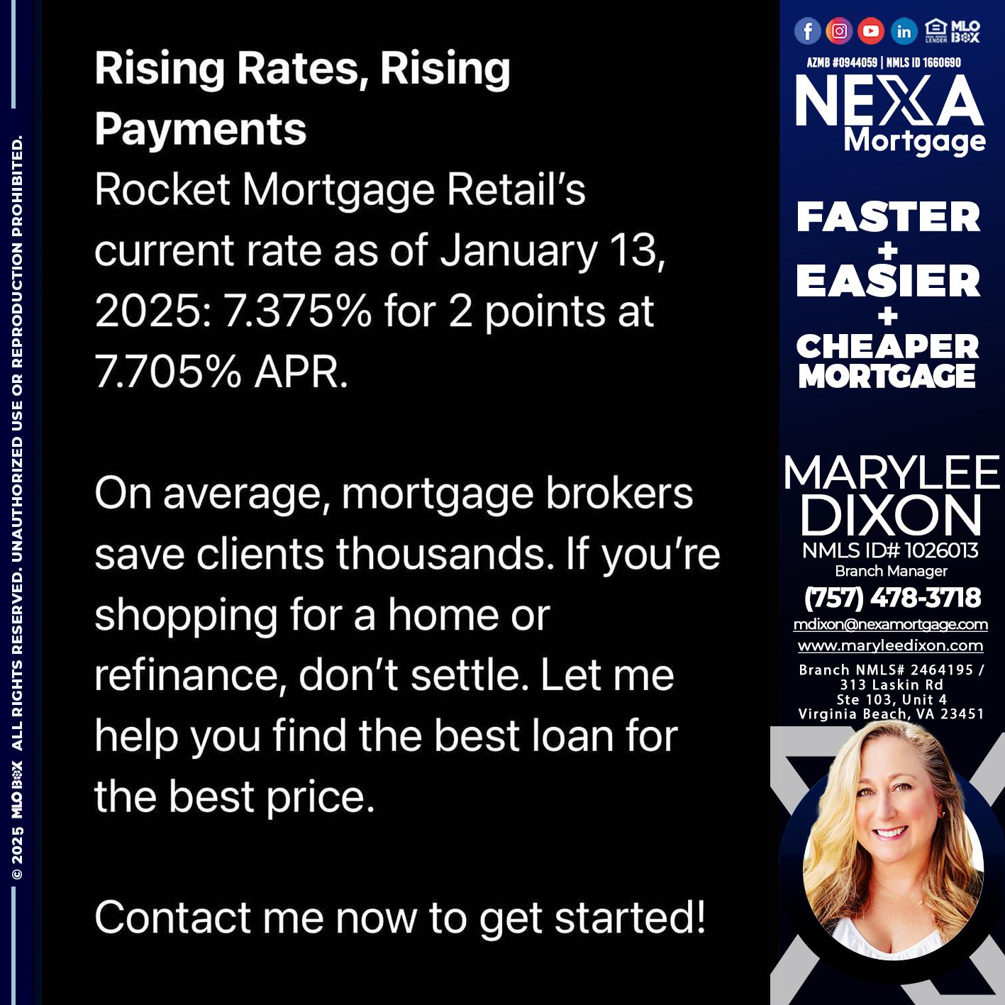 rising rates - Marylee Dixon -Branch Manager