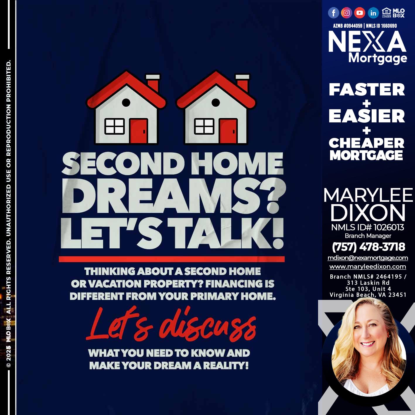 second home dreams? - Marylee Dixon -Branch Manager