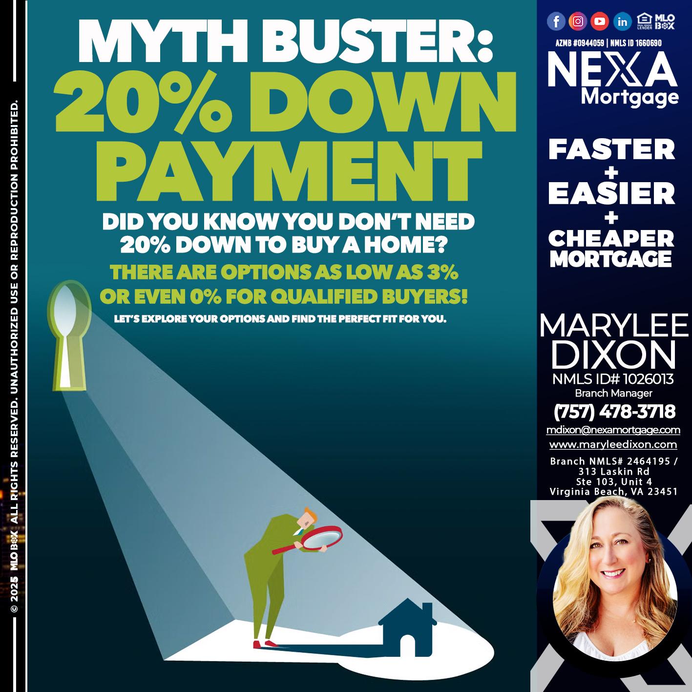 myth buster - Marylee Dixon -Branch Manager