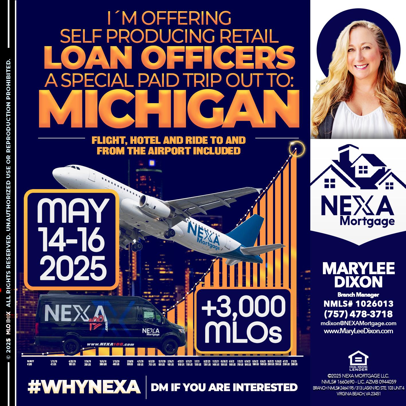 MICHIGAN TRIP - Marylee Dixon -Branch Manager