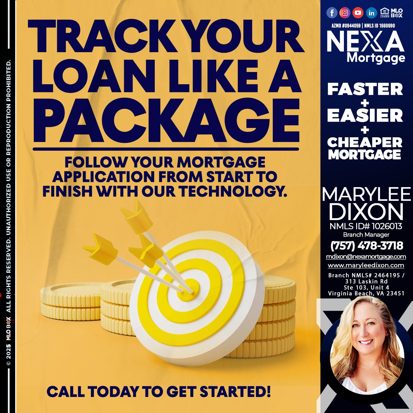 TRACK YOU LOAN - Marylee Dixon -Branch Manager