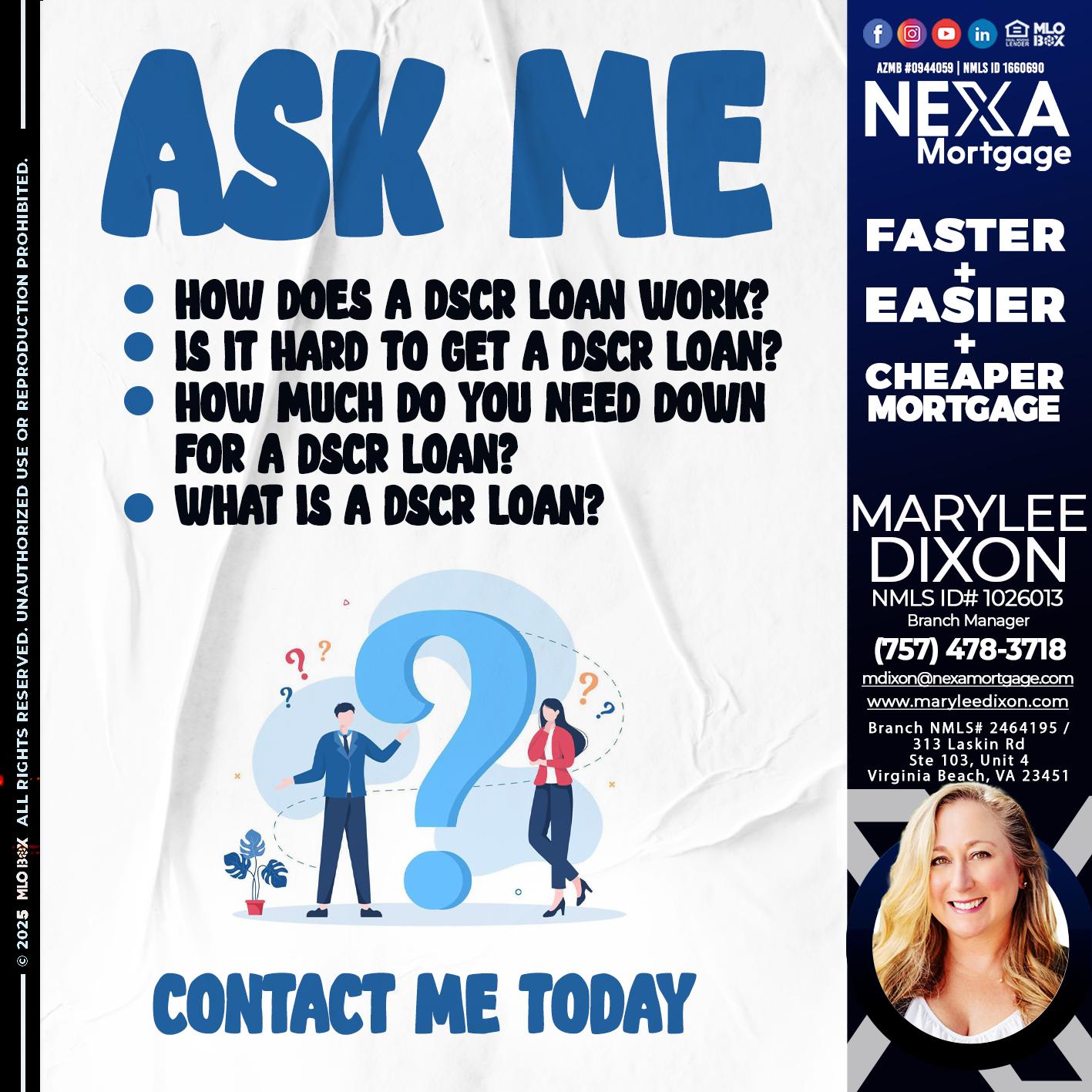 ASK ME - Marylee Dixon -Branch Manager