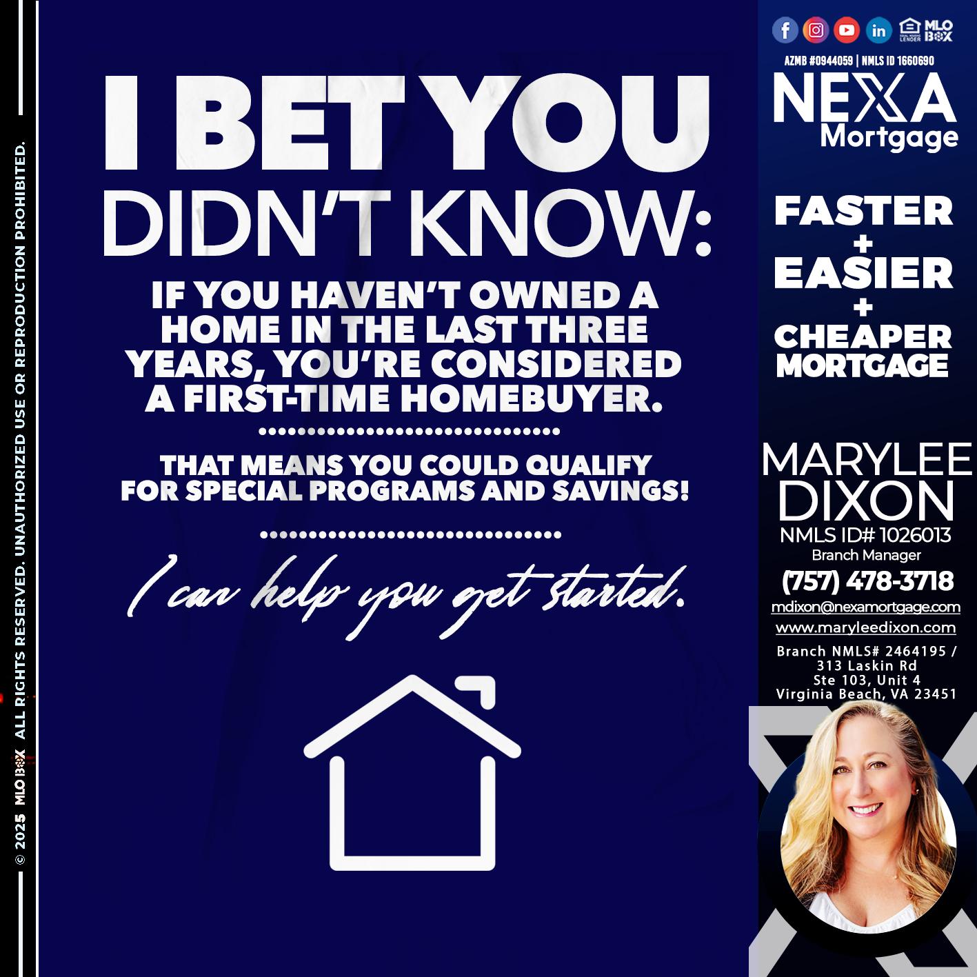I BET YOU KNOW - Marylee Dixon -Branch Manager