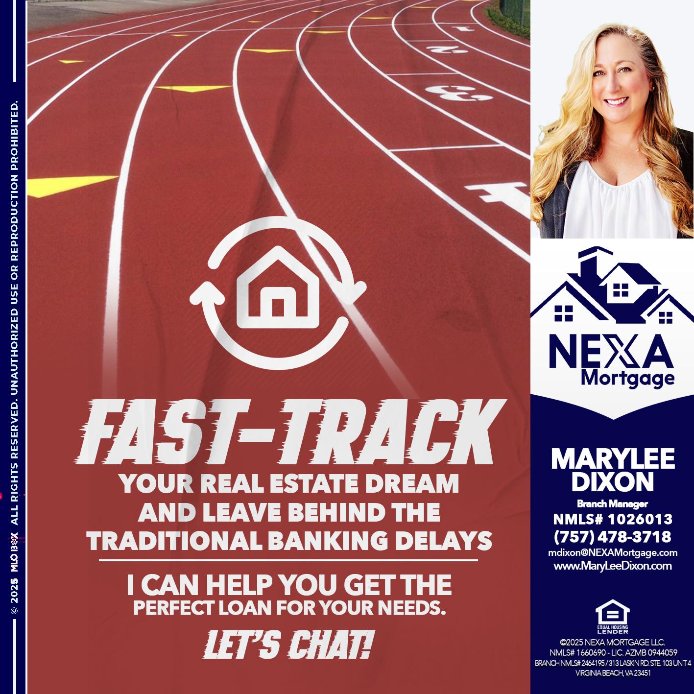 FAST TRACK - Marylee Dixon -Branch Manager