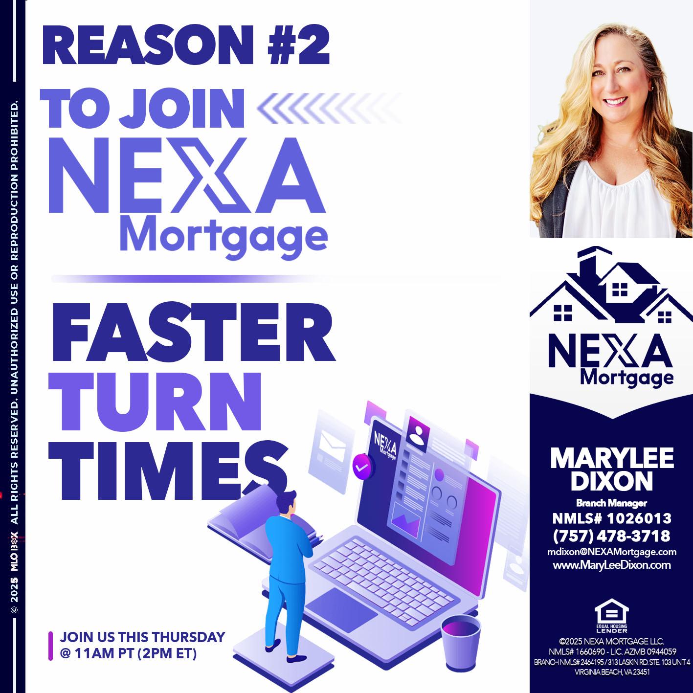 REASON 2 - Marylee Dixon -Branch Manager