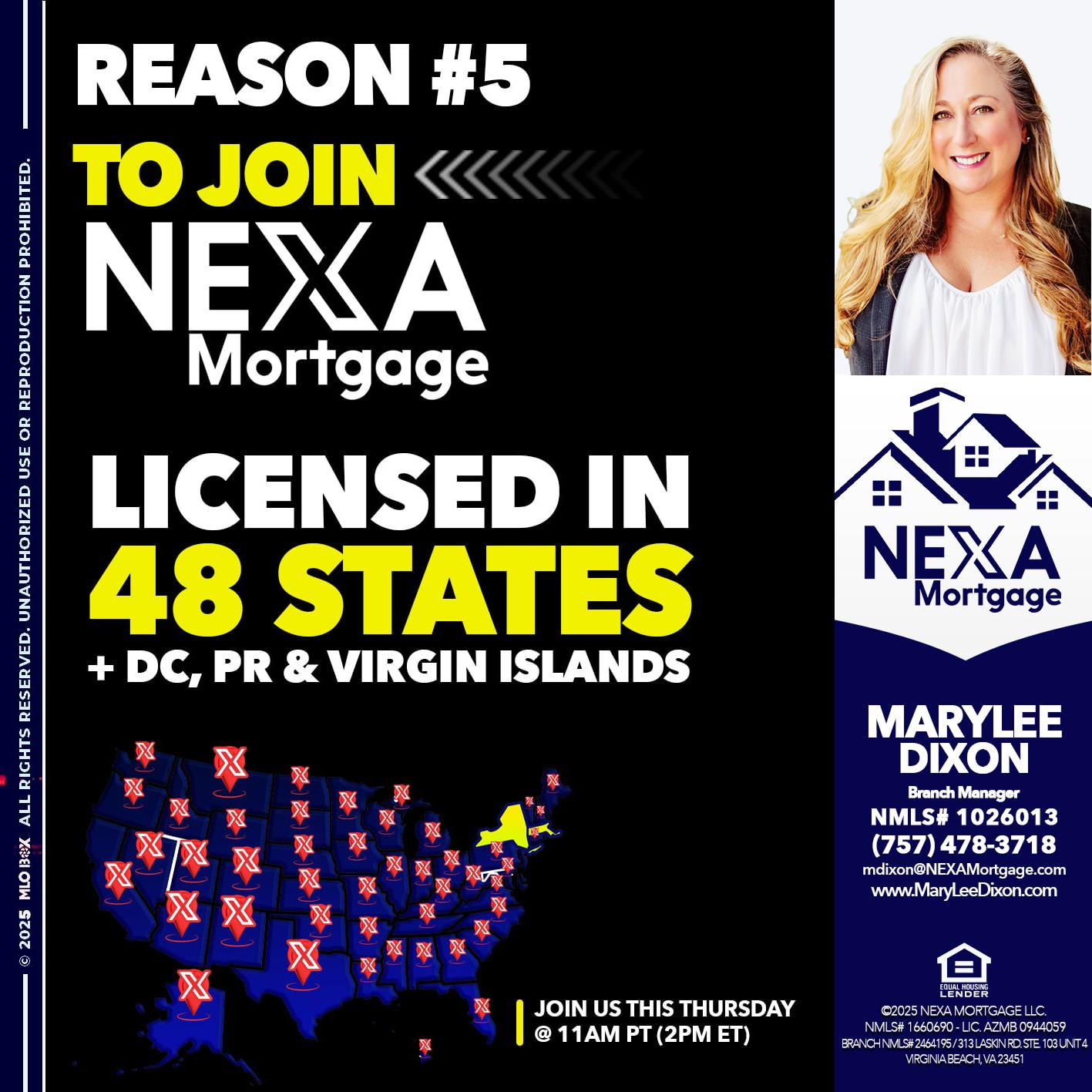 REASON 5 - Marylee Dixon -Branch Manager