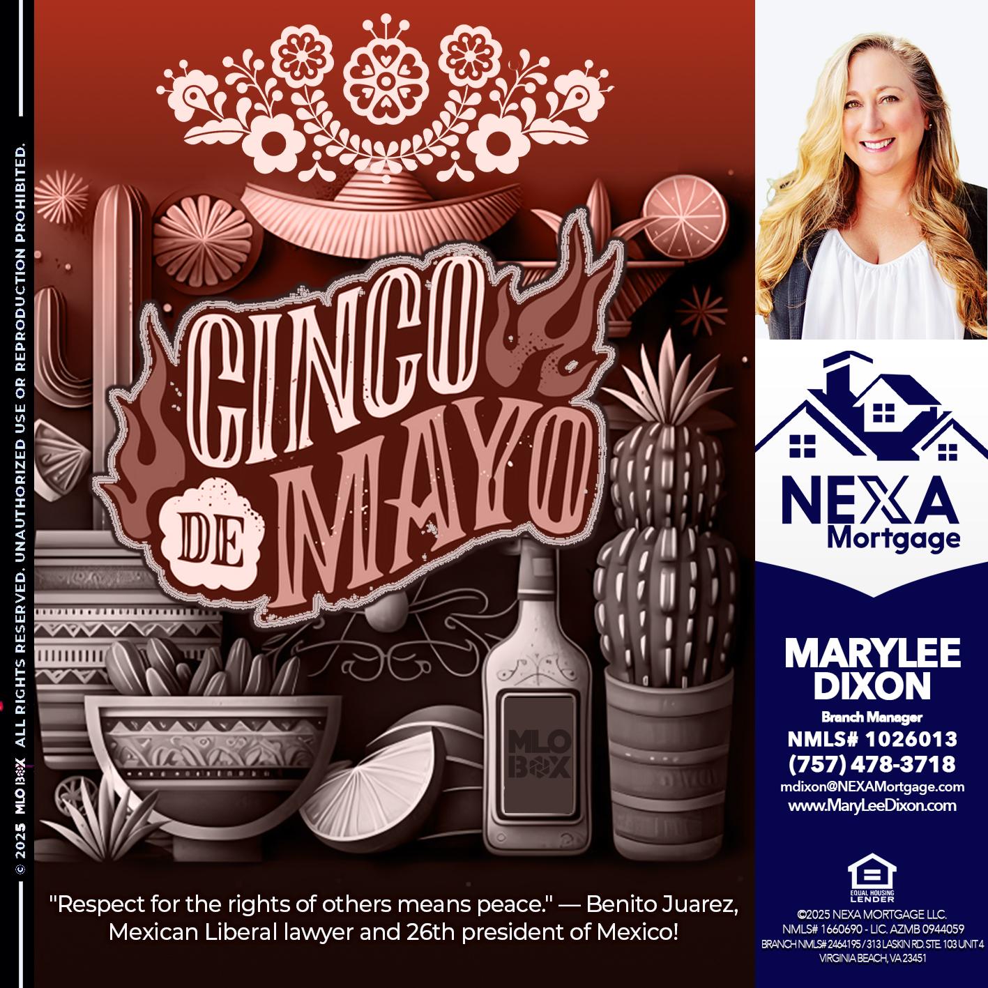 Feliz 5 de Mayo - Marylee Dixon -Branch Manager
