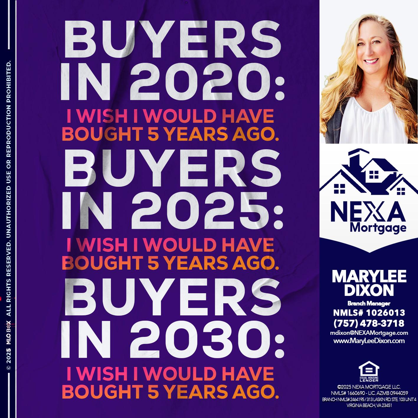 BUYERS IN 2020 - Marylee Dixon -Branch Manager