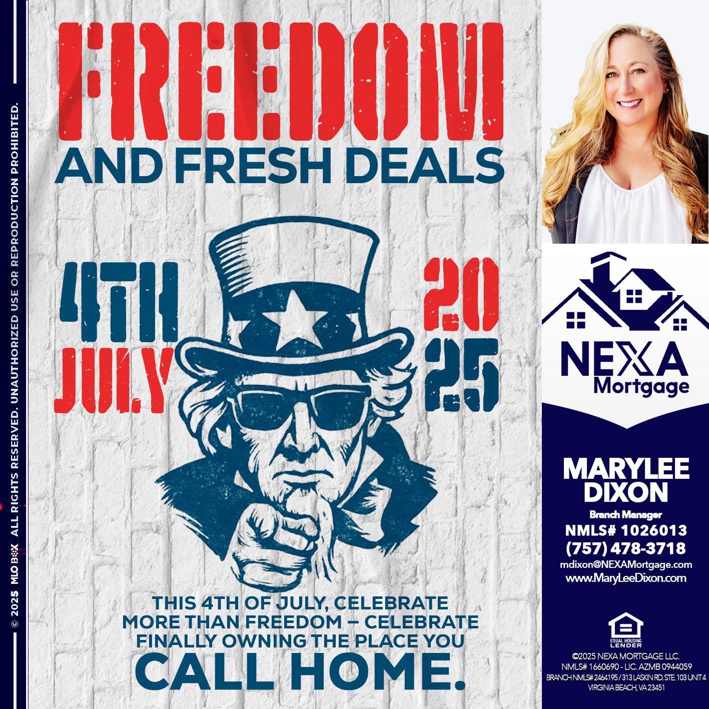 FREEDOM - Marylee Dixon -Branch Manager