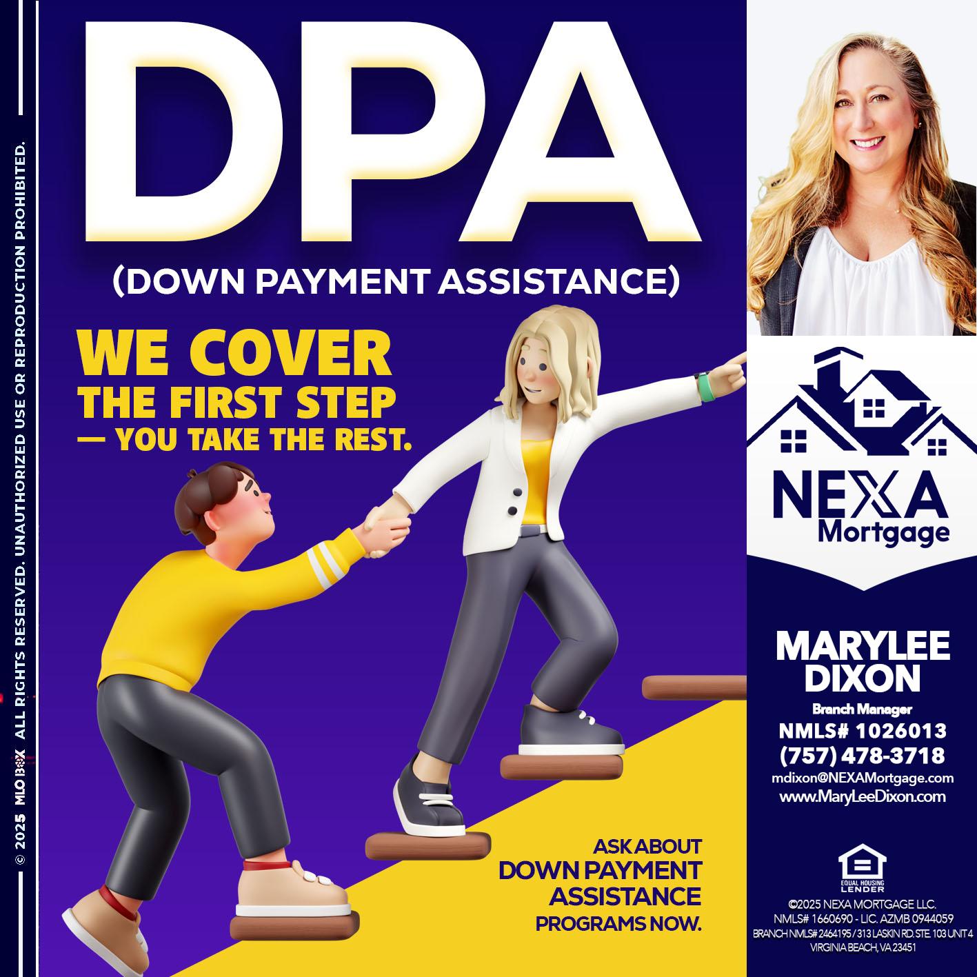 DPA LOANS - Marylee Dixon -Branch Manager