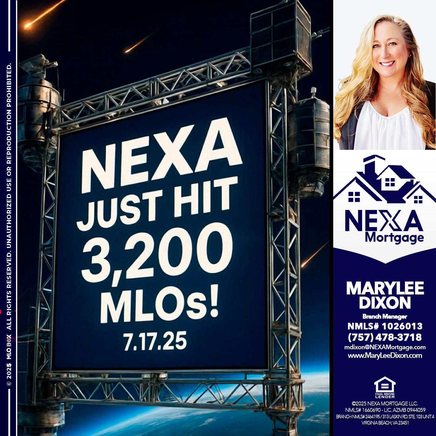NEXA JUST HIT 3,200 - Marylee Dixon -Branch Manager