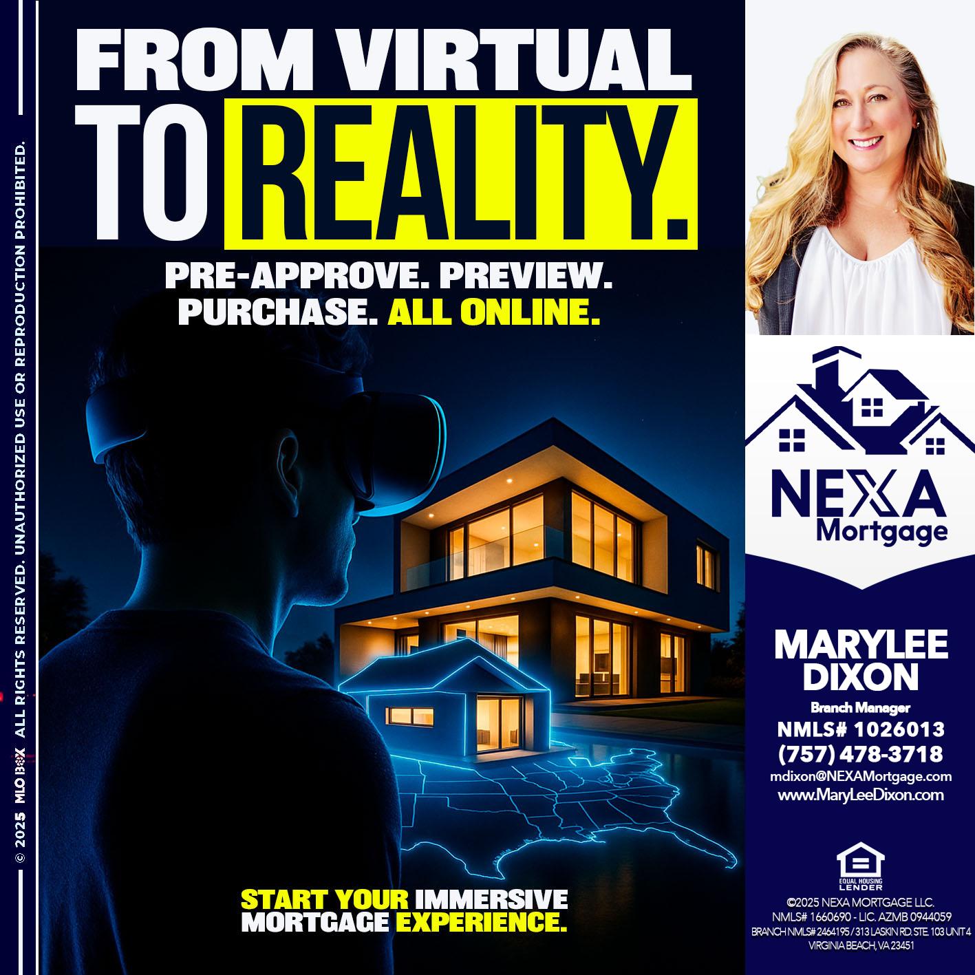 FROM VIRTUAL - Marylee Dixon -Branch Manager