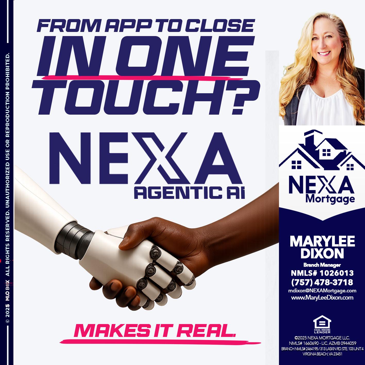 IN ONE TOUCH - Marylee Dixon -Branch Manager