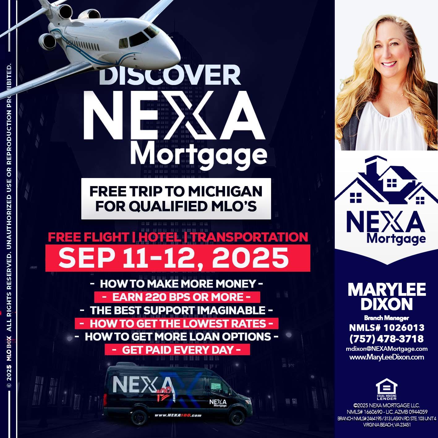 DISCOVER NEXA MORTGAGE - Marylee Dixon -Branch Manager