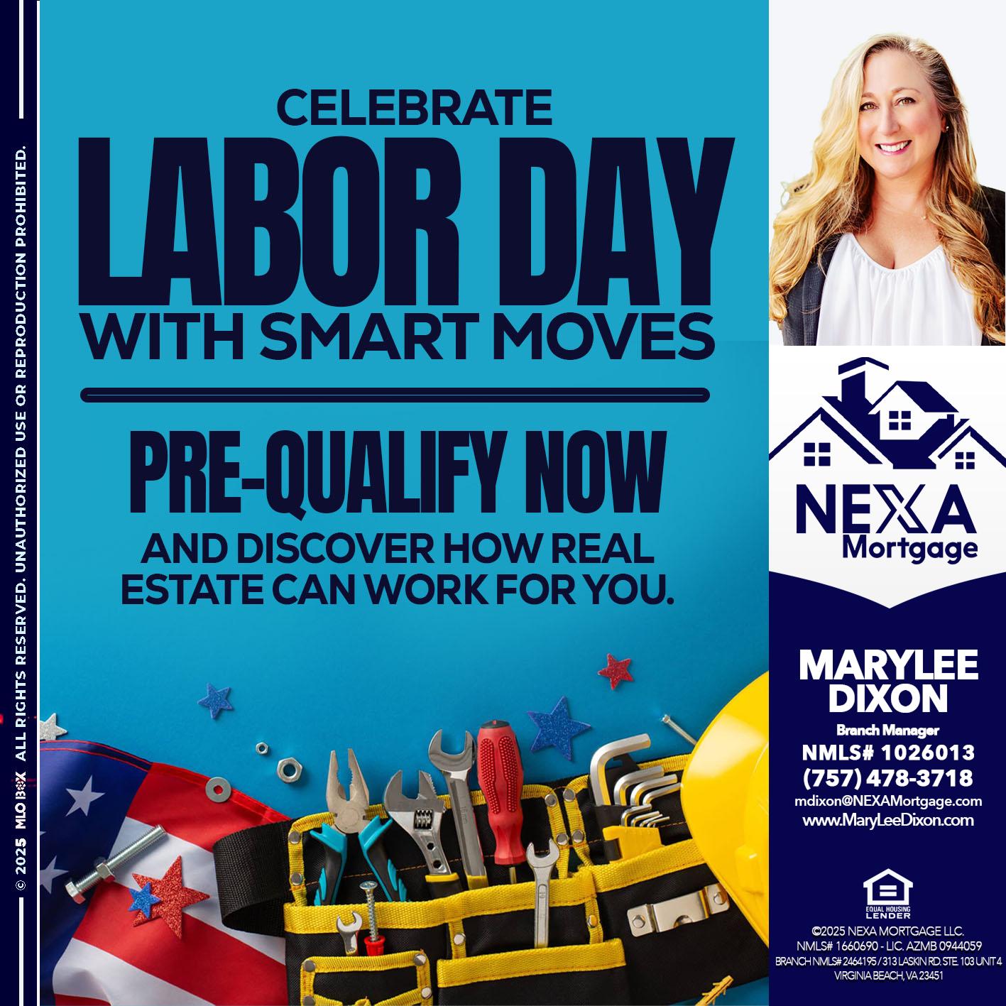 CELEBRATE LABOR DAY - Marylee Dixon -Branch Manager