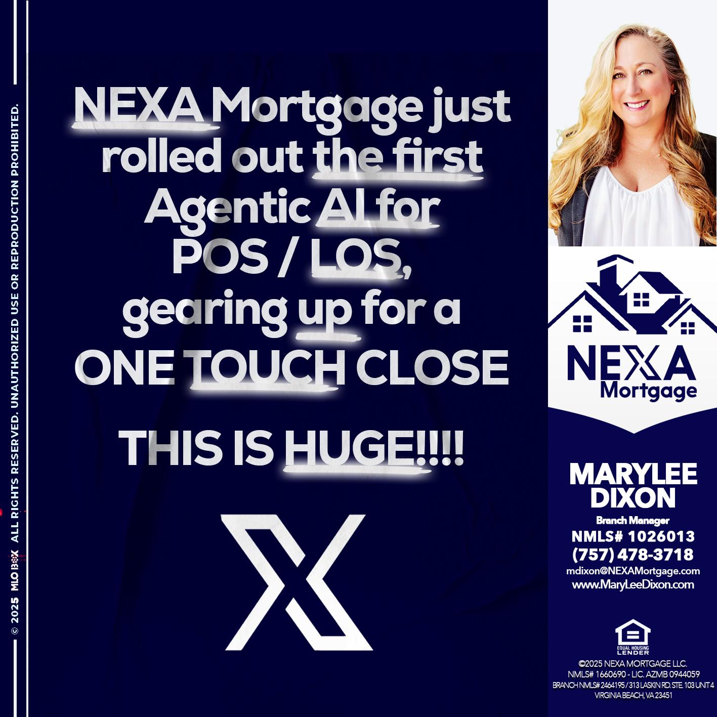 NEXA MORTGAGE - Marylee Dixon -Branch Manager