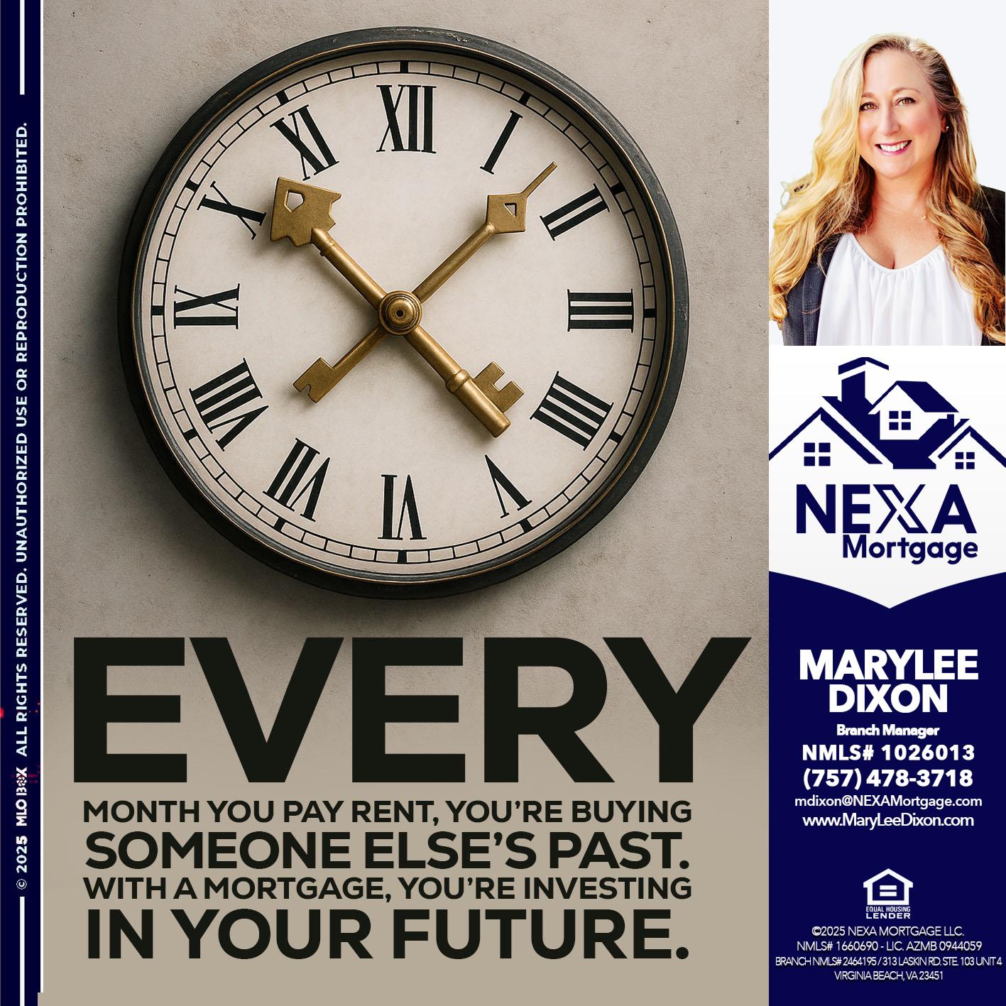 EVERY MONTH - Marylee Dixon -Branch Manager