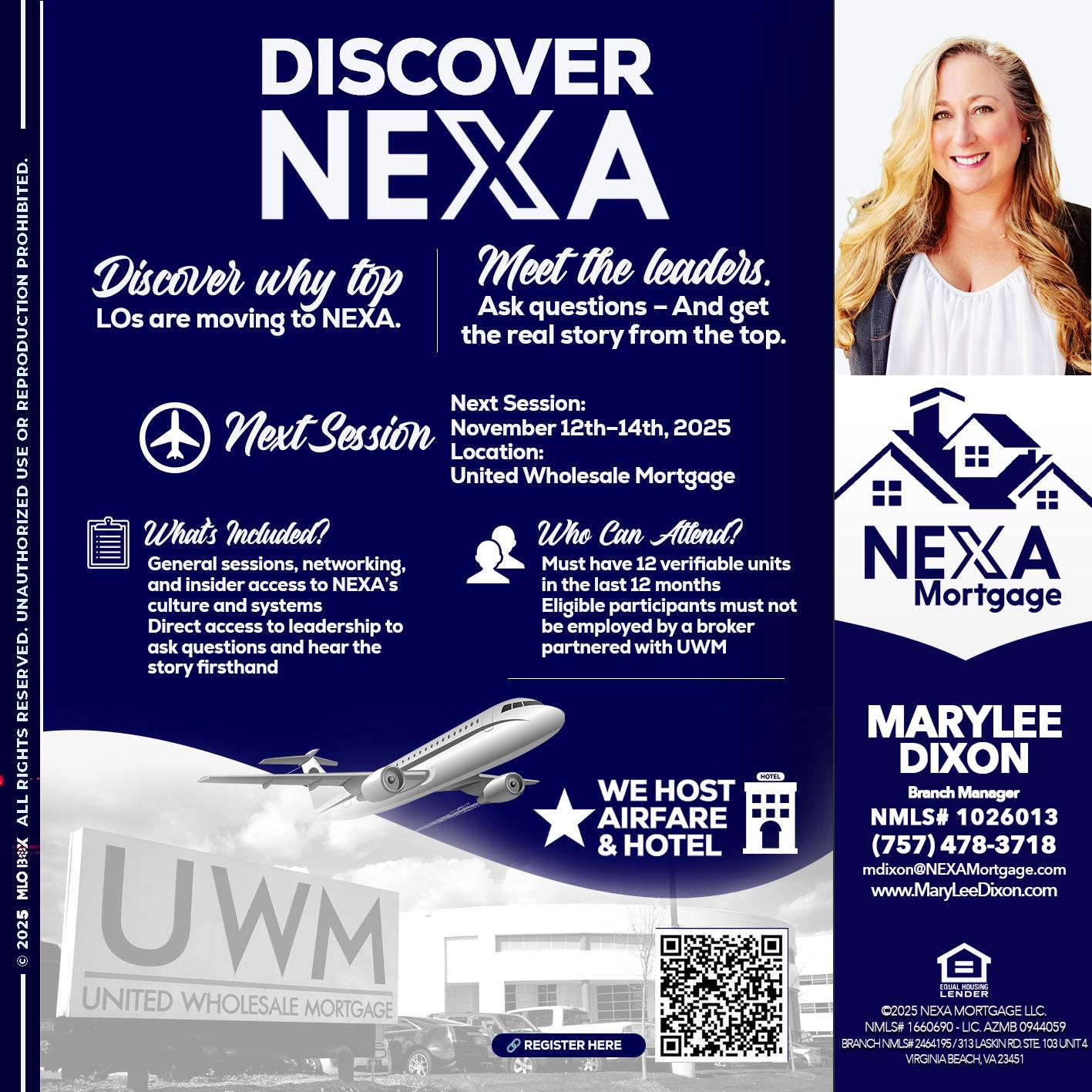DISCOVER NEXA - Marylee Dixon -Branch Manager