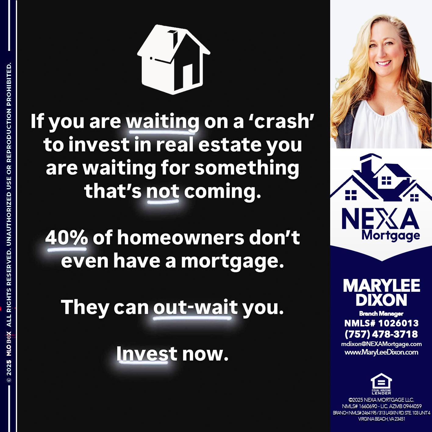 IF YOU ARE WAITING - Marylee Dixon -Branch Manager