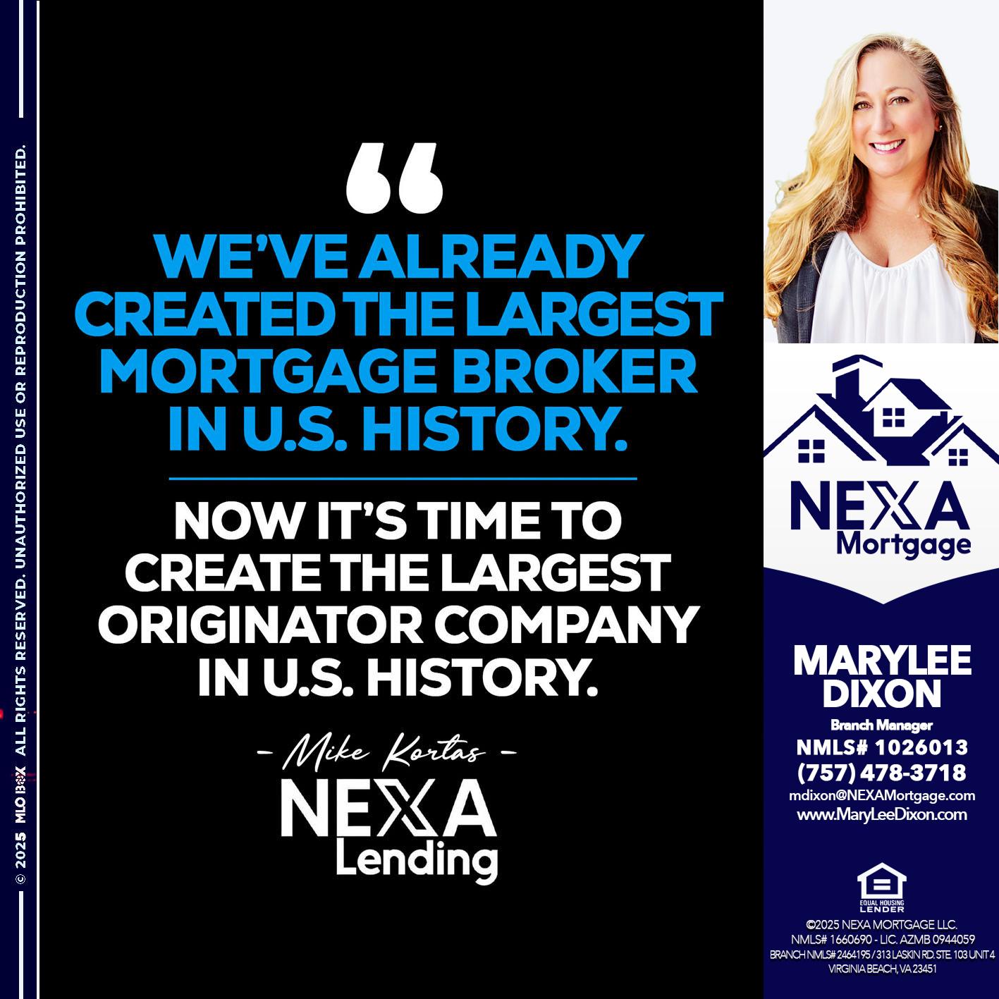 weve already - Marylee Dixon -Branch Manager