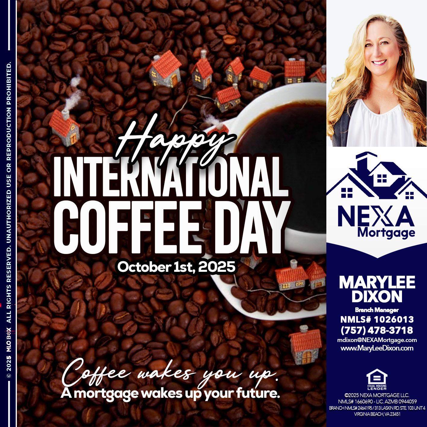INTERNATIONAL COFFEE DAY - Marylee Dixon -Branch Manager