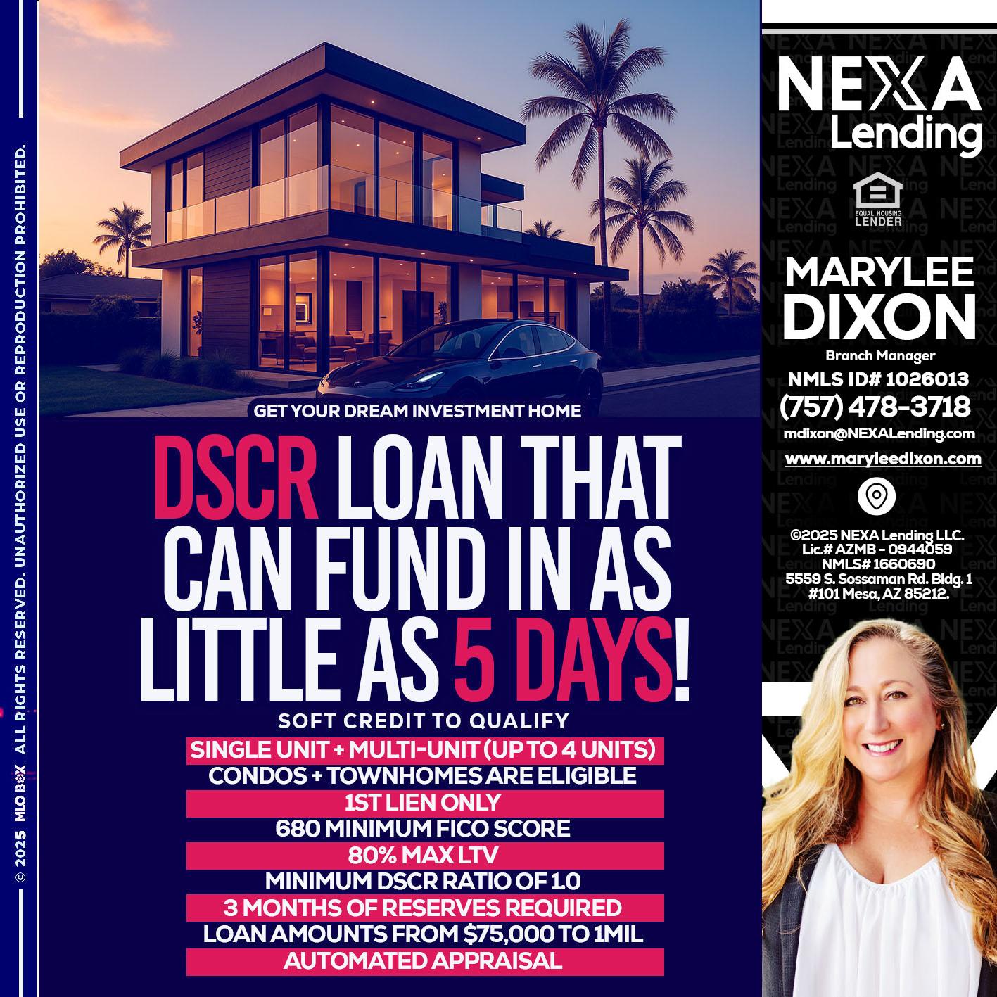 DSCR - Marylee Dixon -Branch Manager