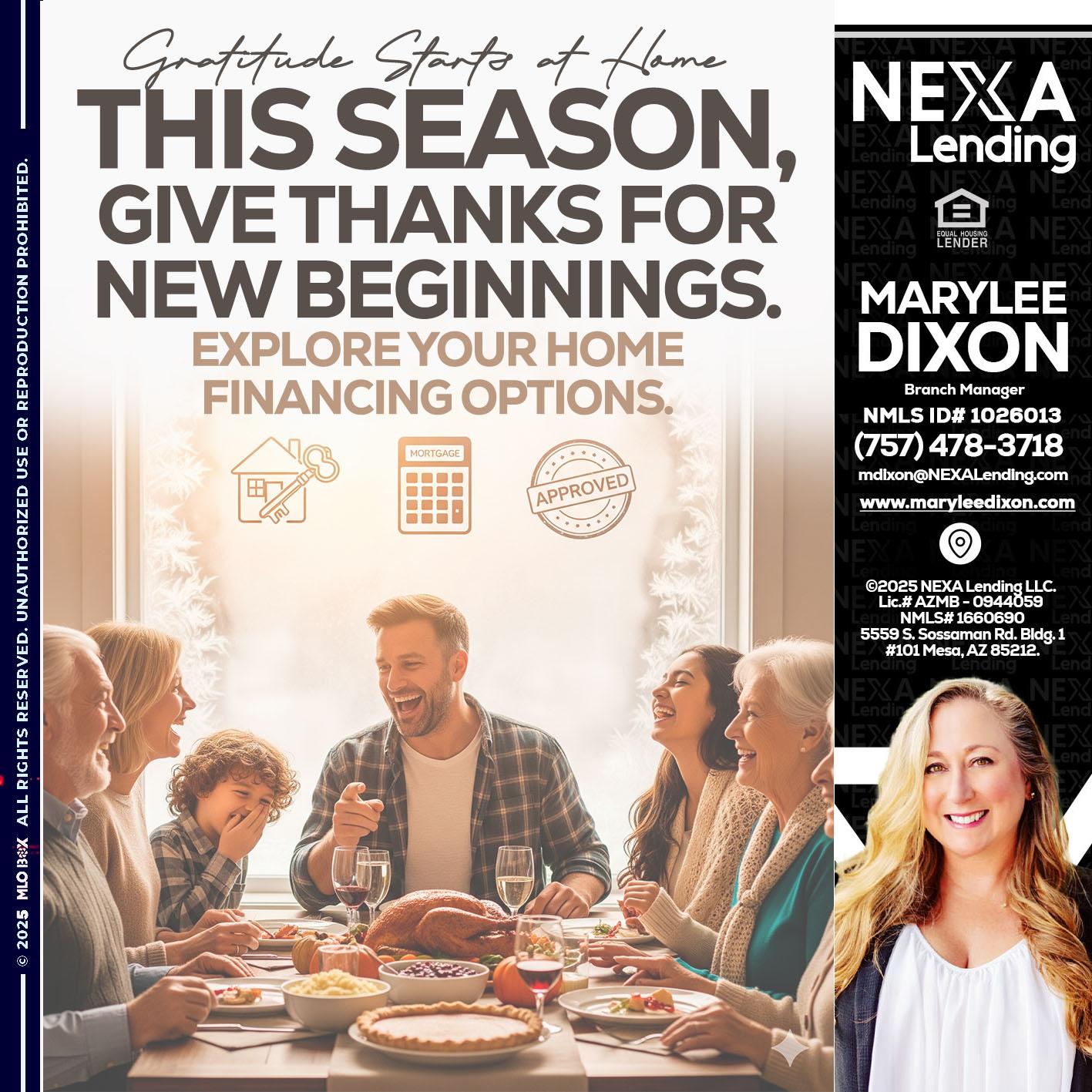 THIS SEASON - Marylee Dixon -Branch Manager