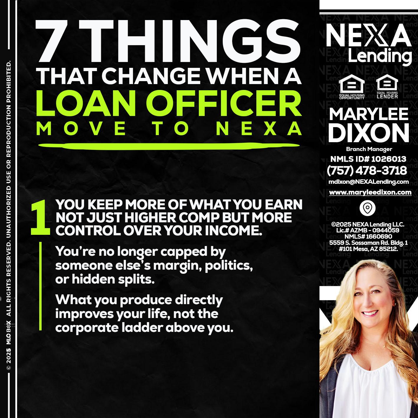 7 THINGS (1) - Marylee Dixon -Branch Manager