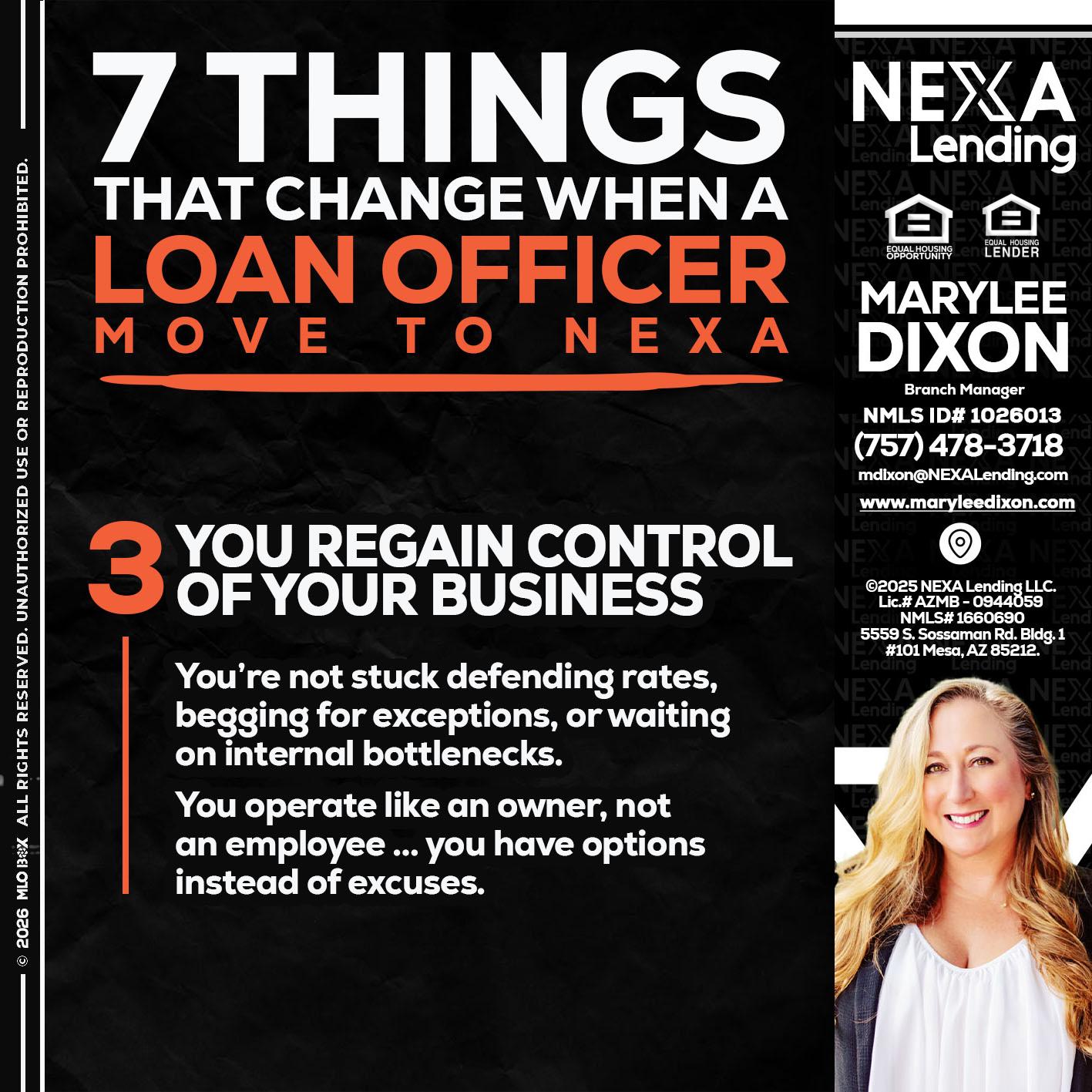 7 things (3) - Marylee Dixon -Branch Manager