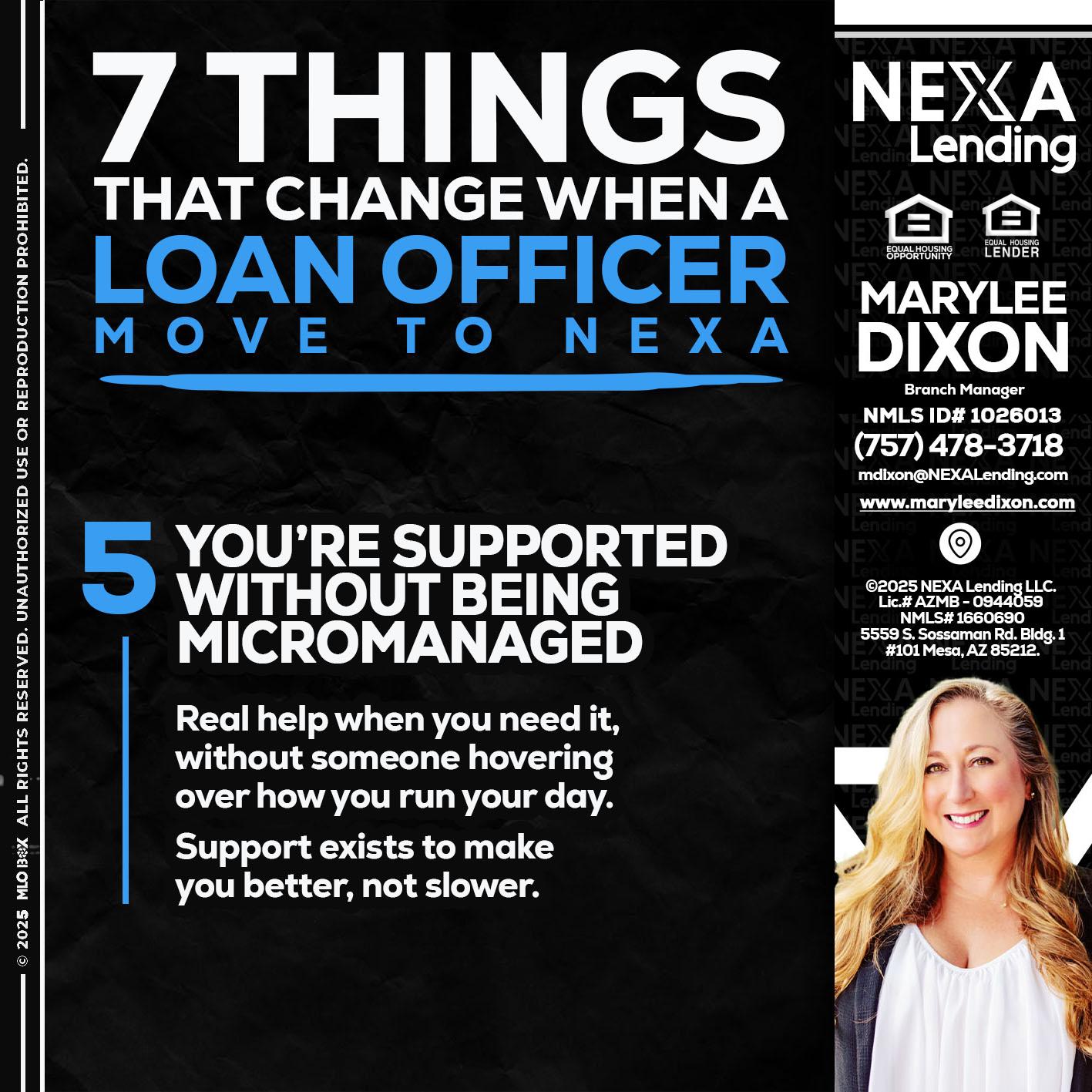 7 THINGS (5) - Marylee Dixon -Branch Manager