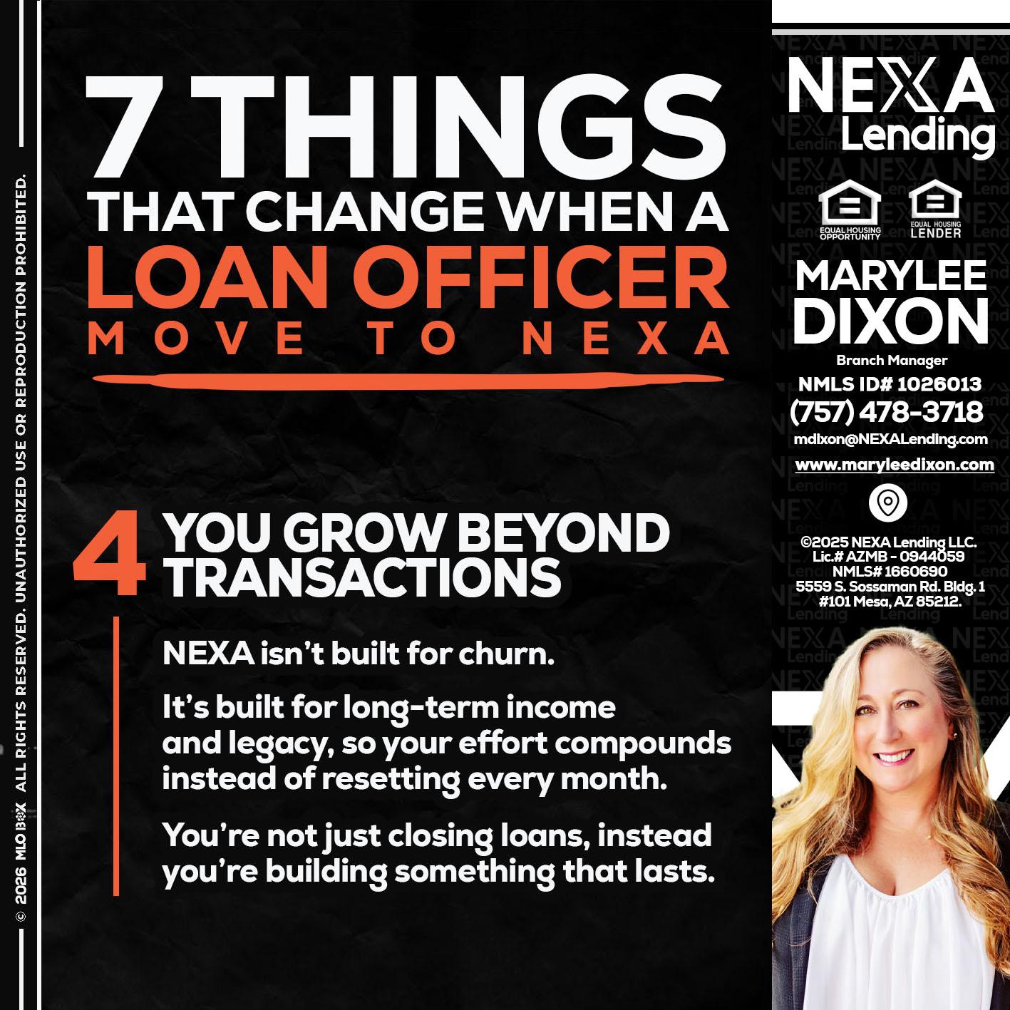 7 THINGS (4) - Marylee Dixon -Branch Manager