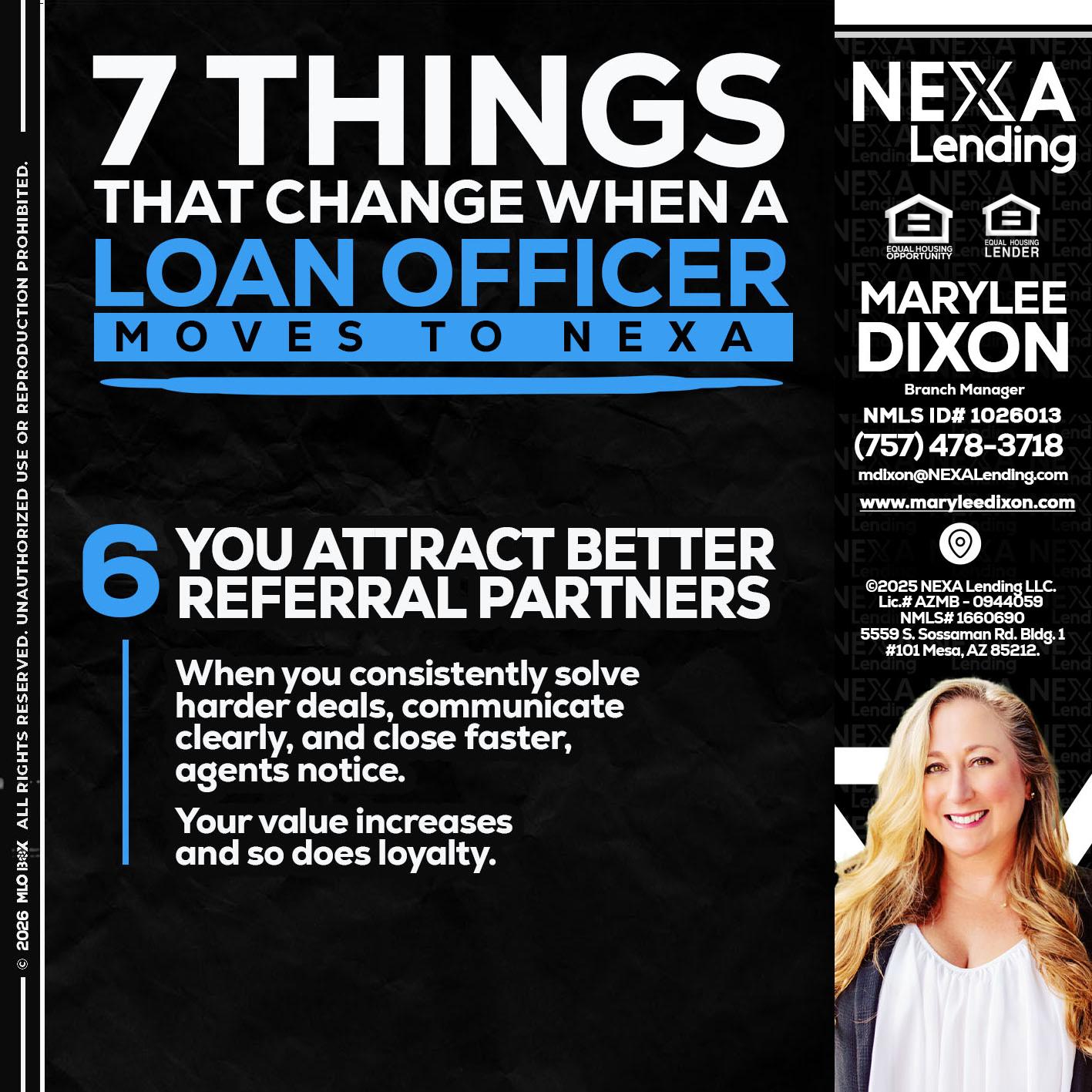 7 THINGS (6) - Marylee Dixon -Branch Manager