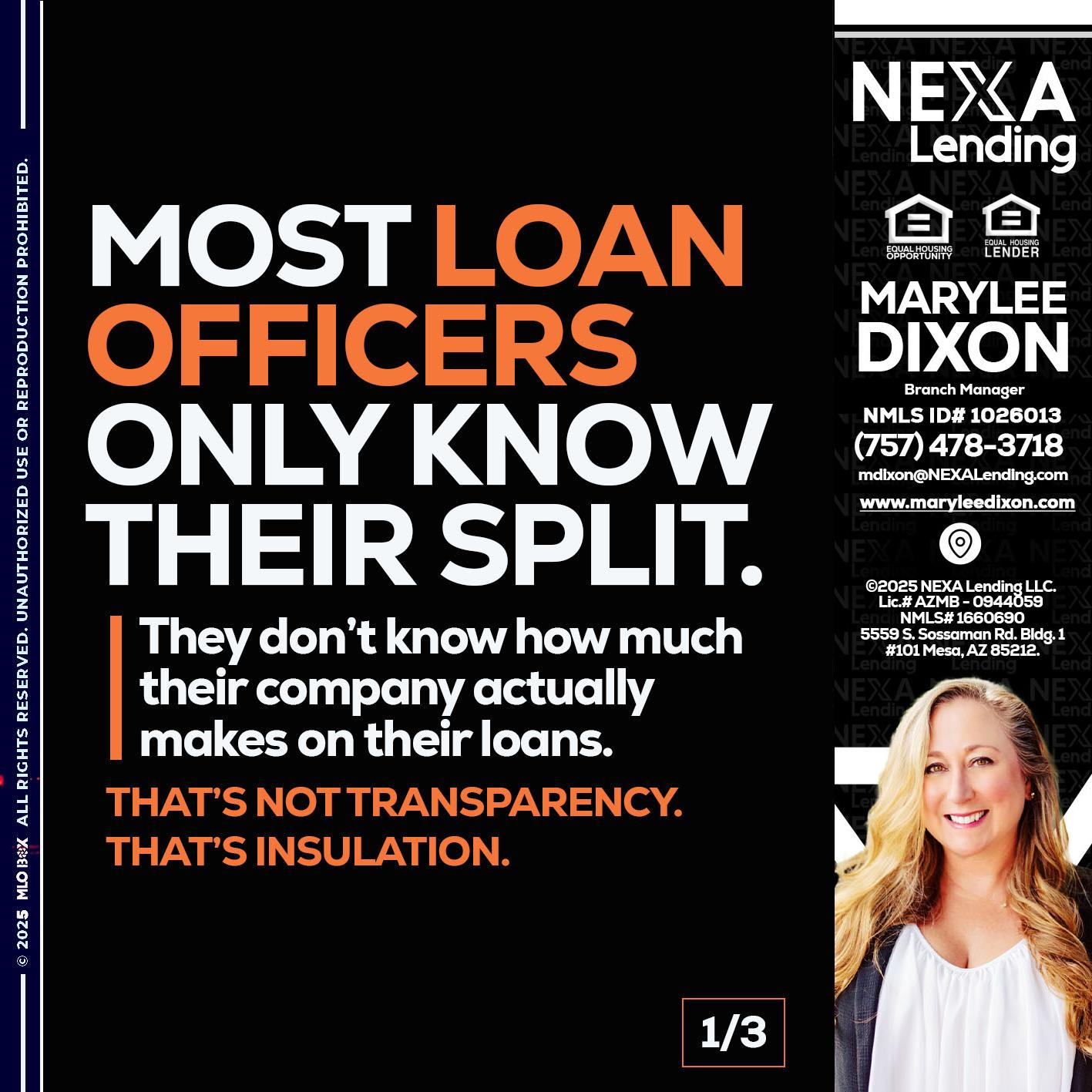 1 OF 3 - Marylee Dixon -Branch Manager