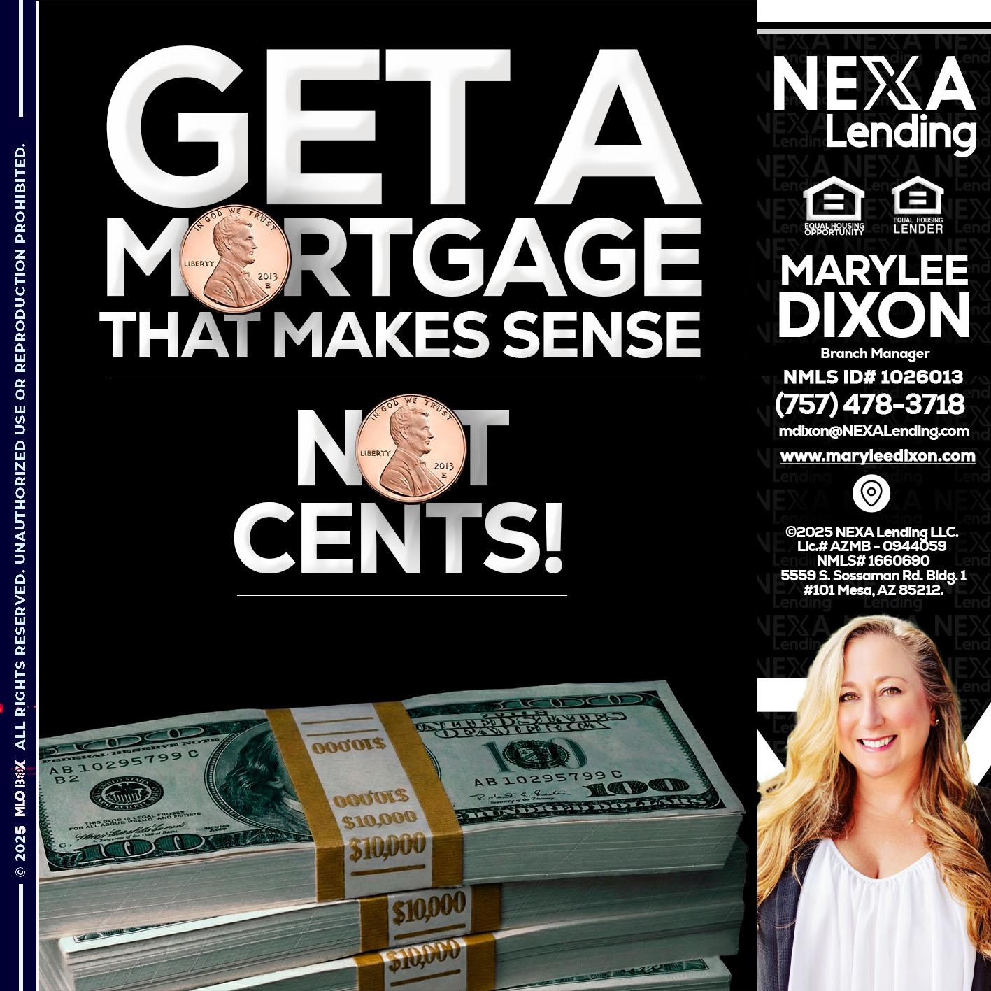 get a mortgage - Marylee Dixon -Branch Manager