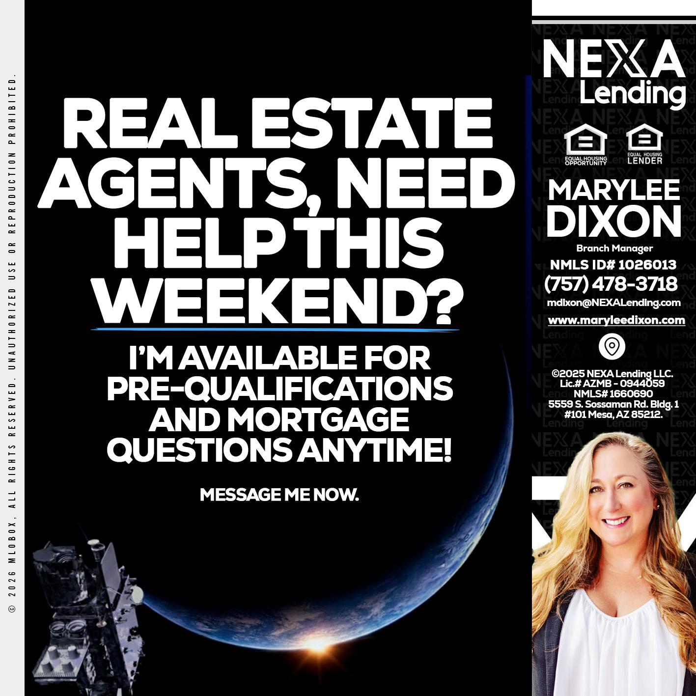 REAL ESTATE AGENTS - Marylee Dixon -Branch Manager