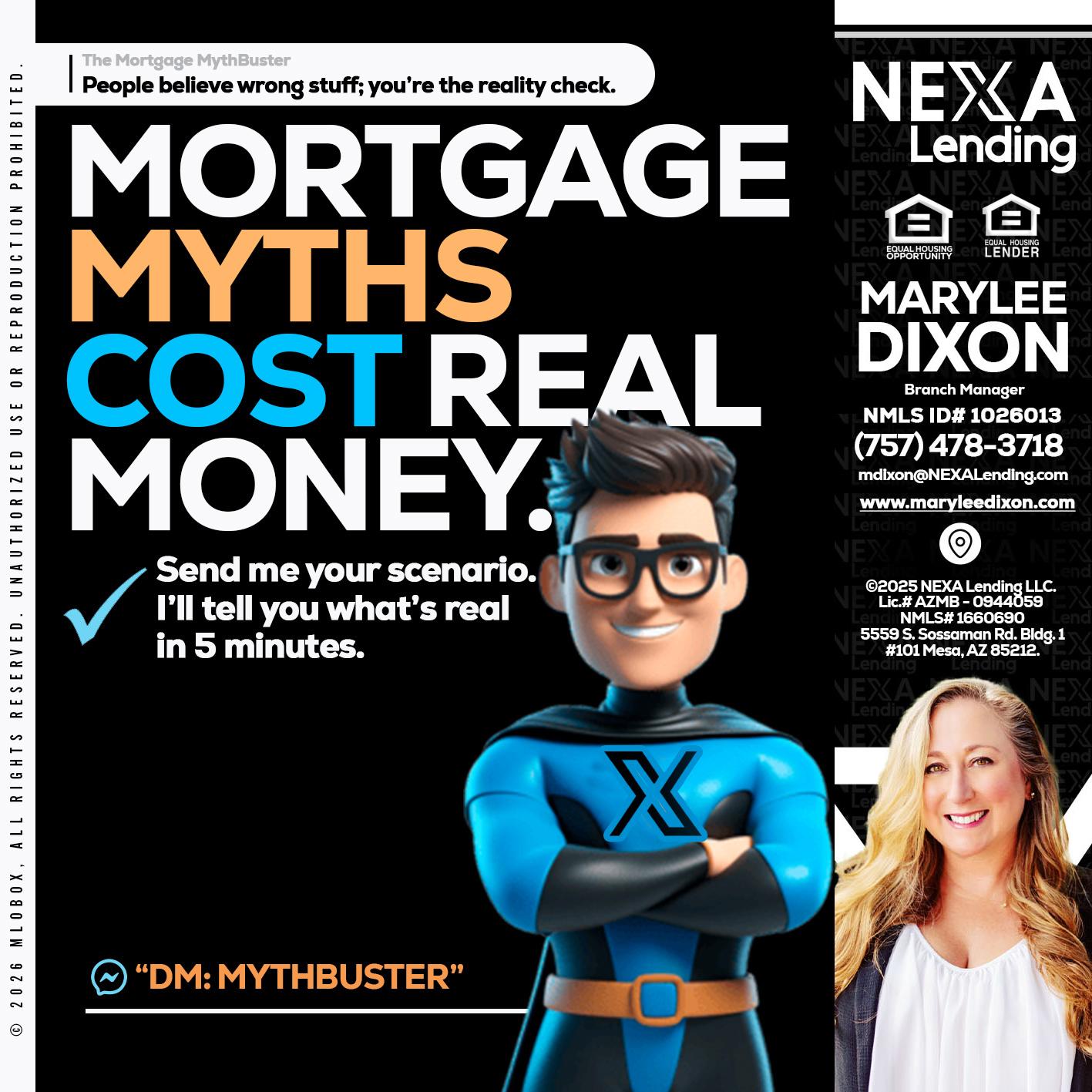 MORTGAGE MYTHS - Marylee Dixon -Branch Manager