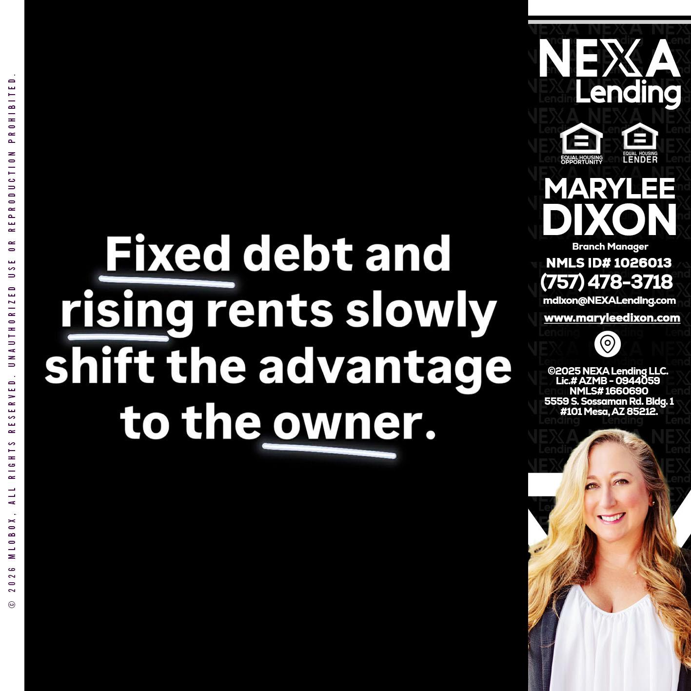 FIXED DEBT - Marylee Dixon -Branch Manager