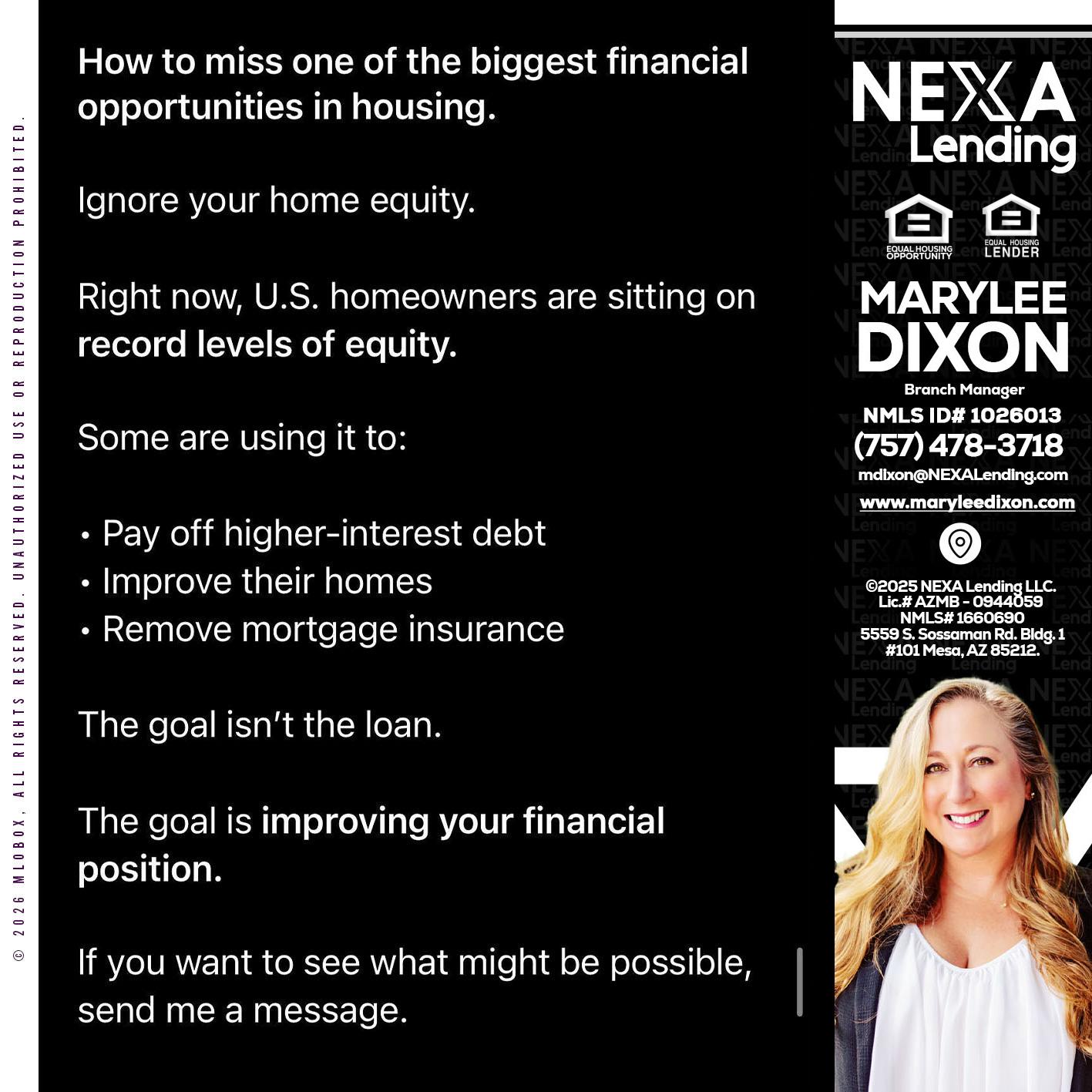 how to miss - Marylee Dixon -Branch Manager