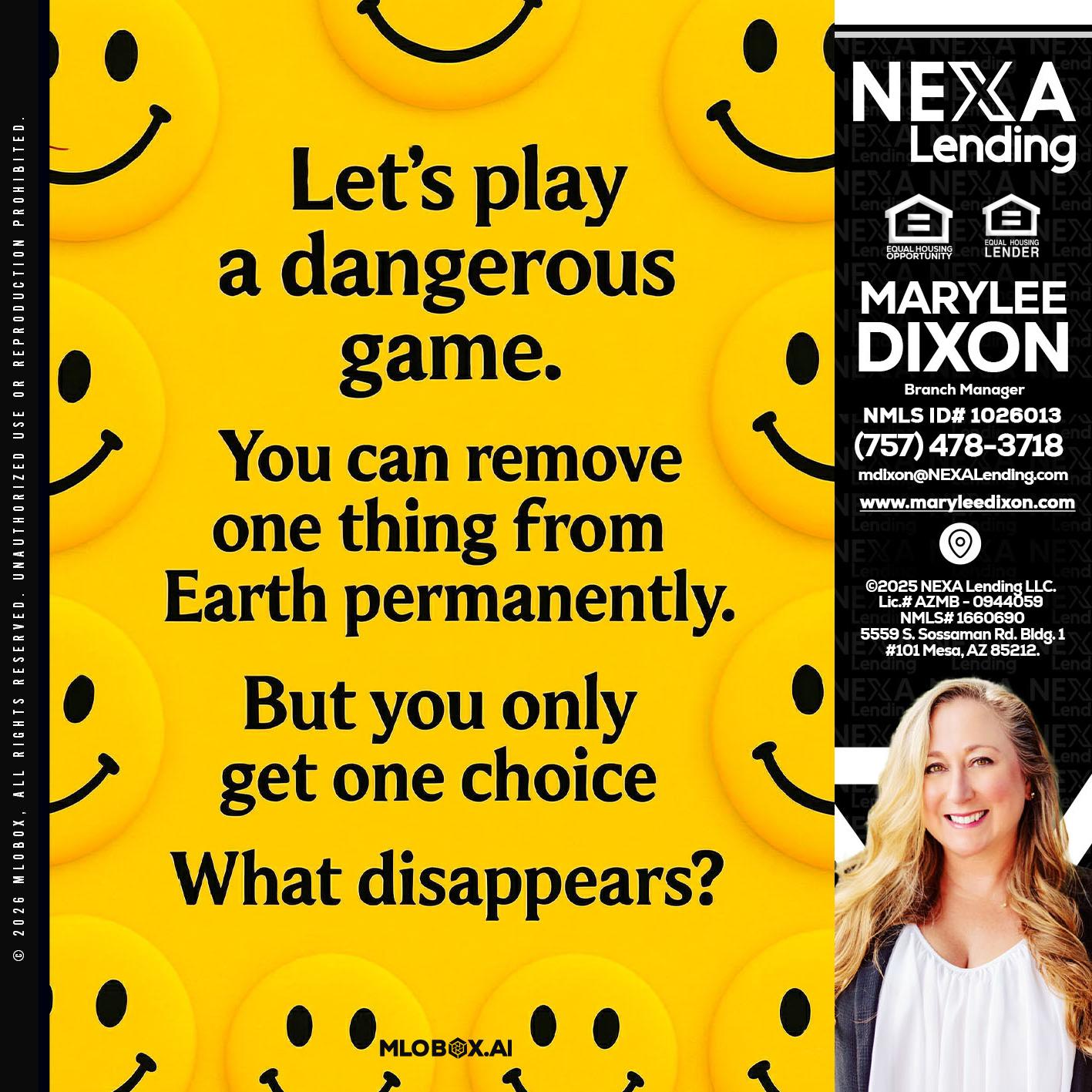 LETS PLAY - Marylee Dixon -Branch Manager