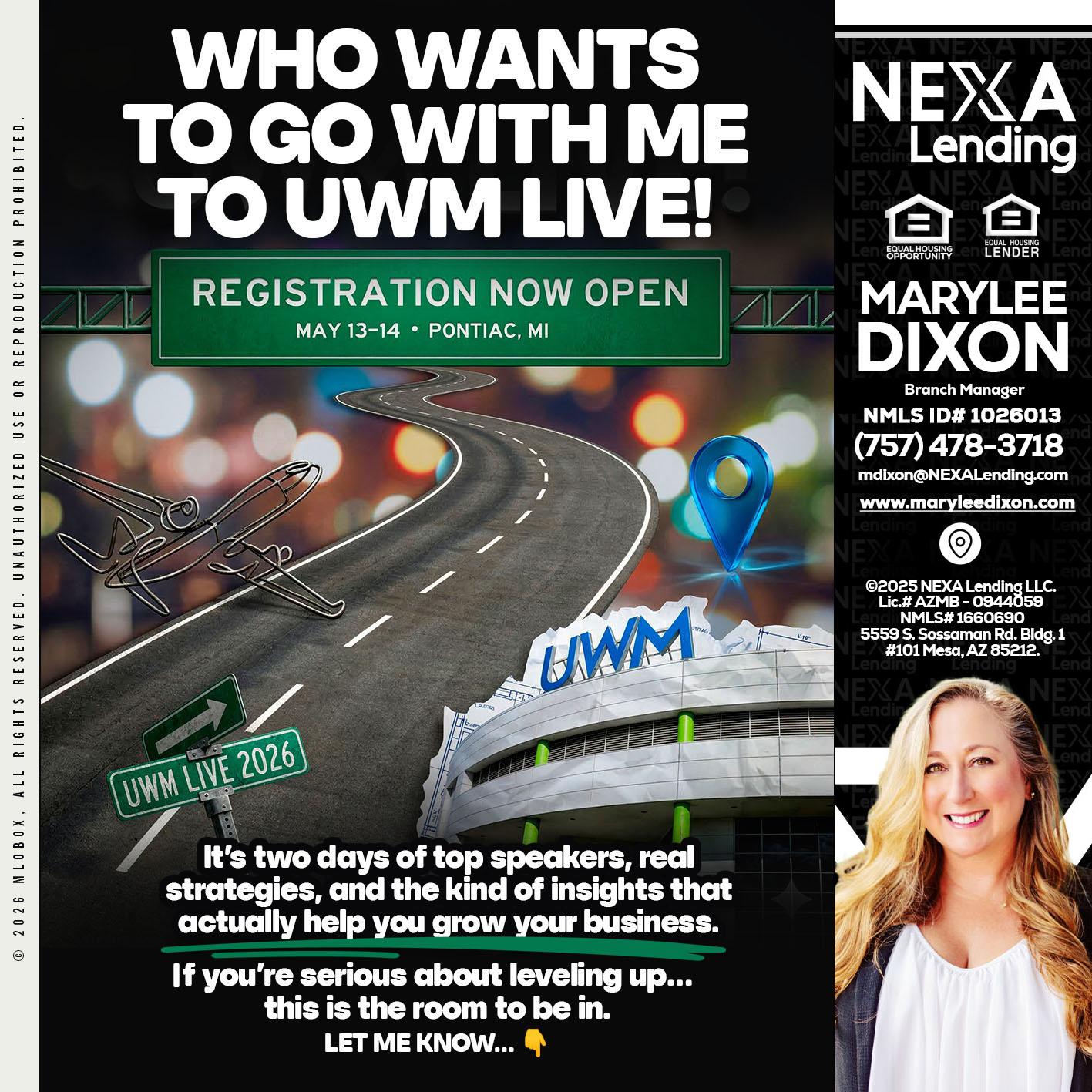 WHO WANTS - Marylee Dixon -Branch Manager