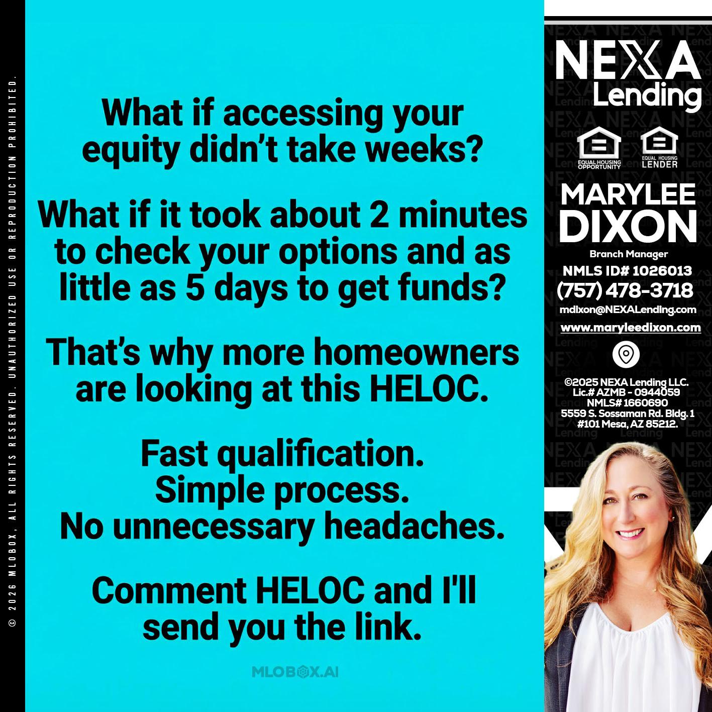 what if - Marylee Dixon -Branch Manager